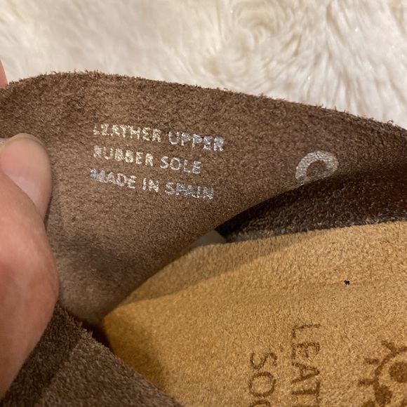 YOKONO NWOB made in Spain leather cork wedge sock slides on size 9 - Picture 10 of 12